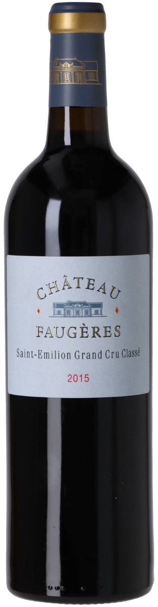 Château Faugères Saint-Émilion Grand Cru Classé 2015 i trækasse wine bottle