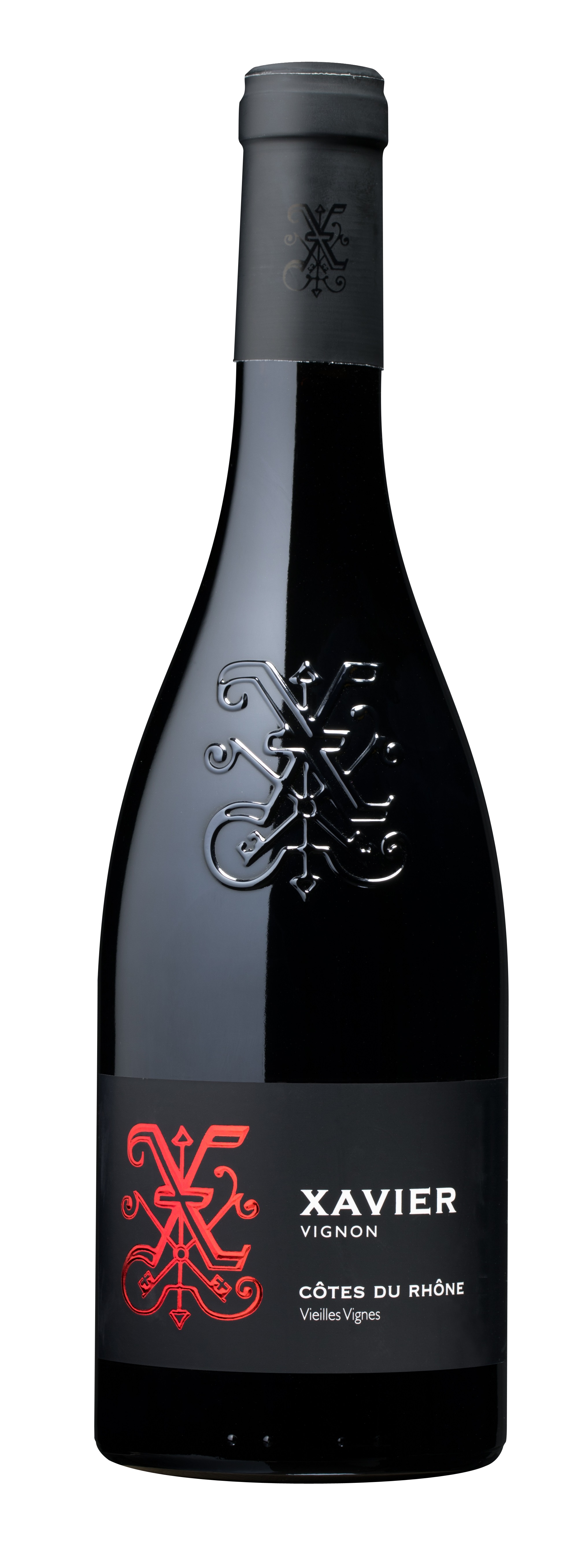 Xavier Côtes du Rhône Vieilles Vigne Rouge 2019 wine bottle