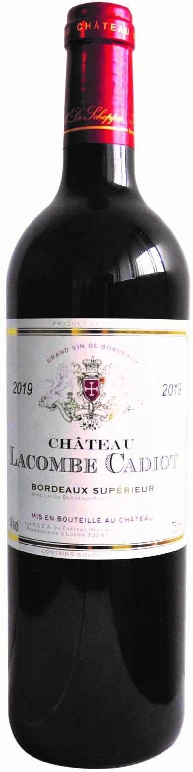 Chateau Lacombe Cadiot Bordeaux Superieur 2019 wine bottle