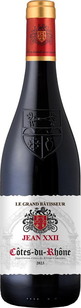 Jean XXII  Le Grand Batisseur Cotes du Rhone 16% 2023 wine bottle
