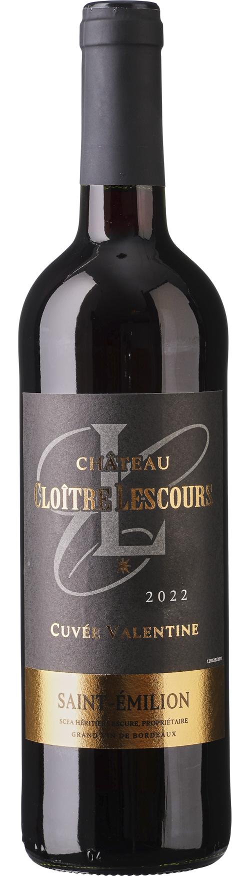Chateau Cloitre Lescours, Saint-Emilion AOC wine bottle