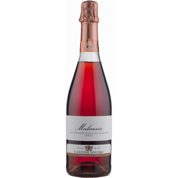 Povero Malvasia Rose Spumante Dolce wine bottle