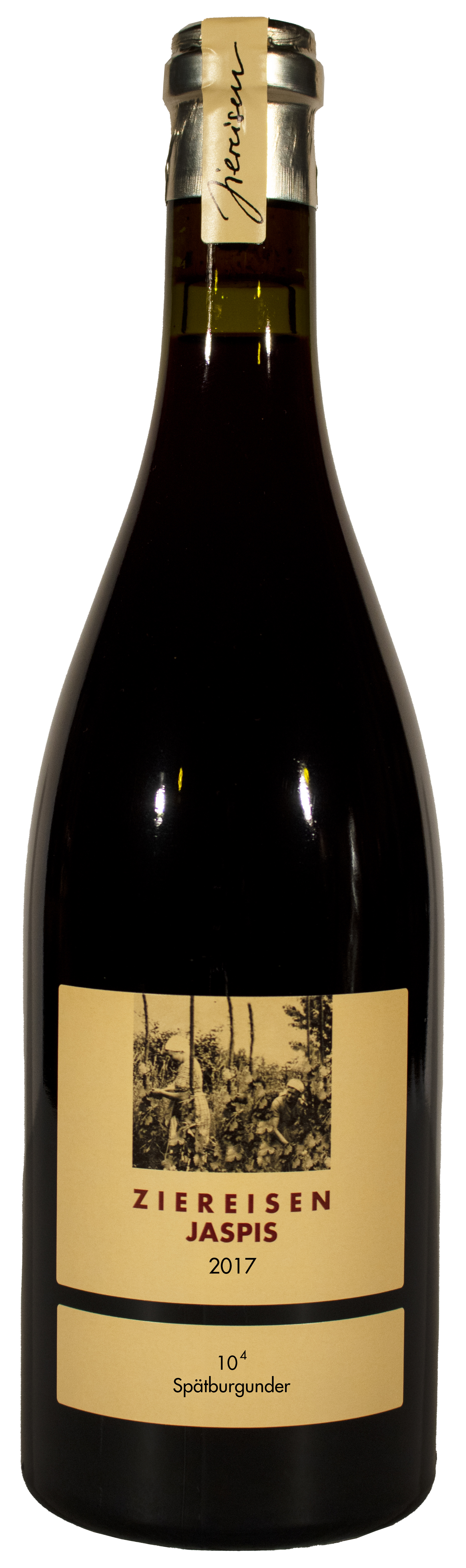 Weingut Ziereisen Jaspis 10-4 Spätburgunder 2017 i trækasse wine bottle