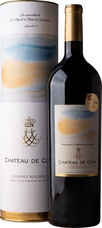 Chateau de Cayx, 'Les aquarelles de Majesté 2017 Magnum wine bottle