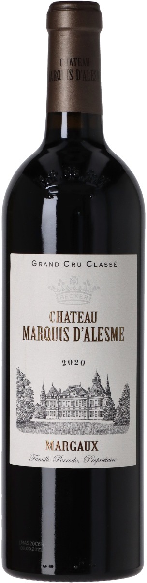 Chateau Marquis d'Alesme 3. Cru Classe Margaux 2020 i trækasse wine bottle