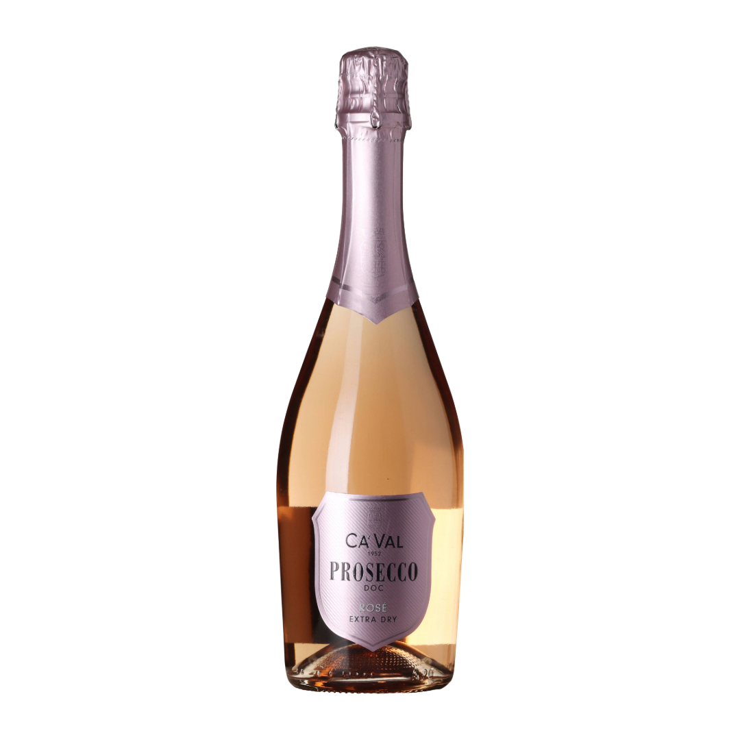 Val d'Oca Prosecco D.O.C. Rosé Extra Dry wine bottle