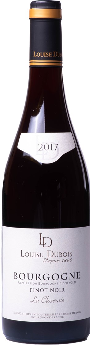 Louise Dubois Bourgogne Pinot Noir La Closeraie 2017 wine bottle