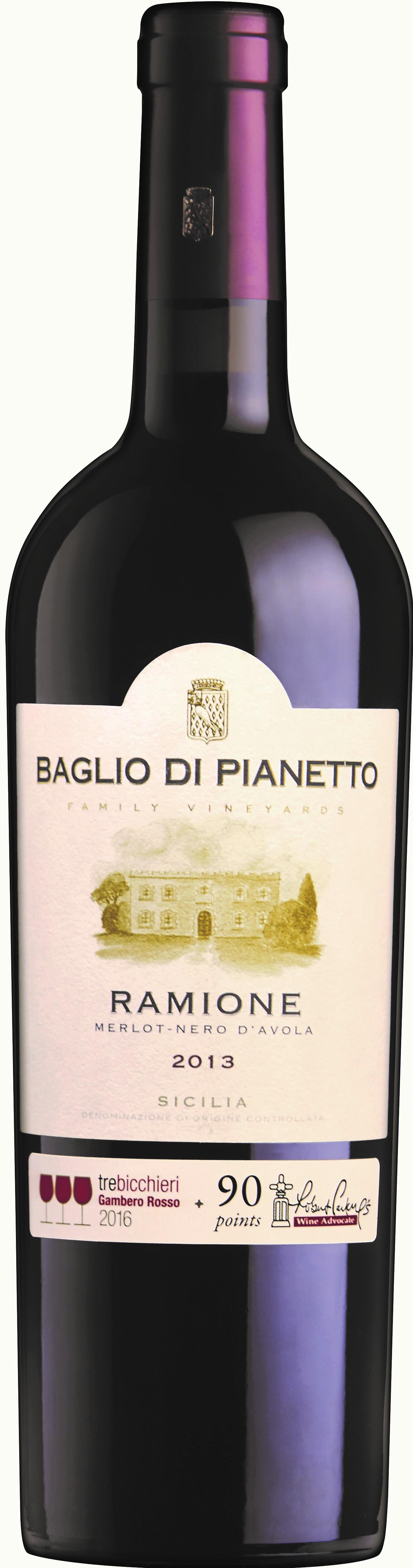 Baglio di Pianetto Ramione Merlot Nero D'avola 2013 wine bottle