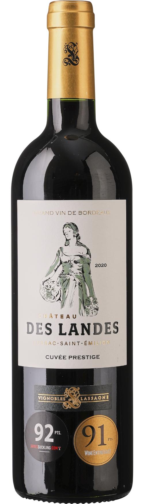 Château des Landes Lussac Saint-Émilion Cuvée Préstige wine bottle