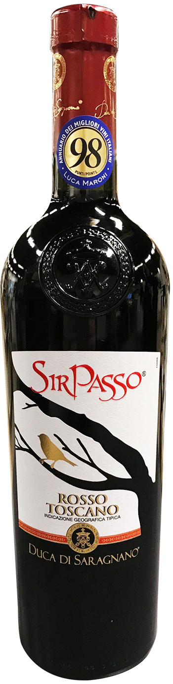 Sir Passo Toscana Sangiovese 2016 wine bottle