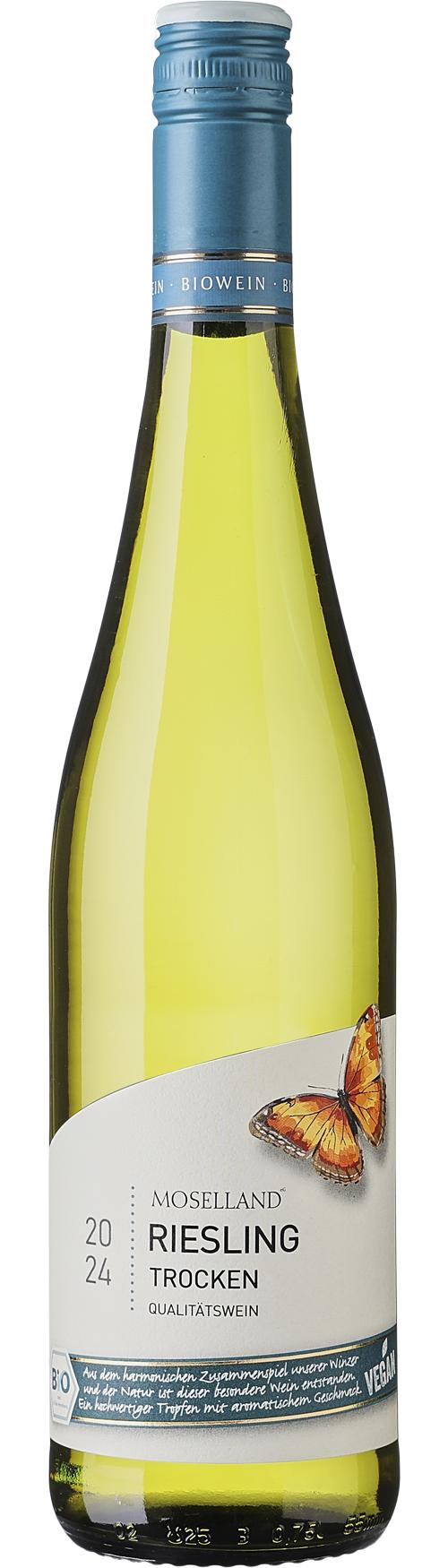 Moselland Riesling QbA Trocken økologisk wine bottle