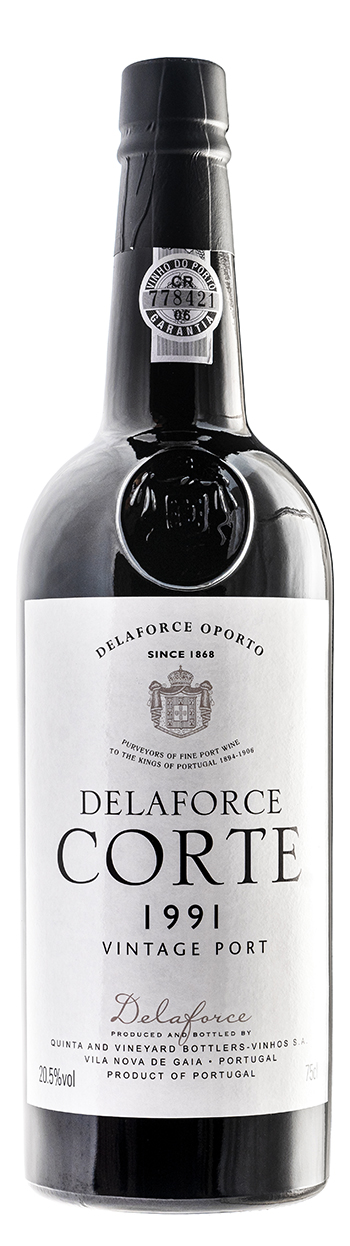 Delaforce Quinta da Corte Vintage Port 1991 i trækasse wine bottle