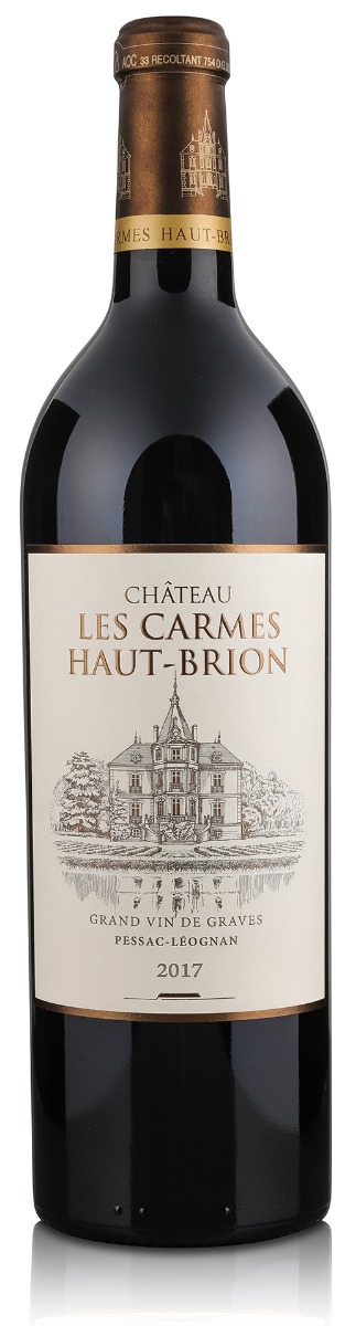 Chateau Les Carmes Haut-Brion Pessac-Léognan 2017 i trækasse wine bottle