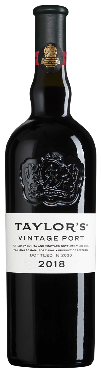 Taylor's Vintage Port 2018 wine bottle