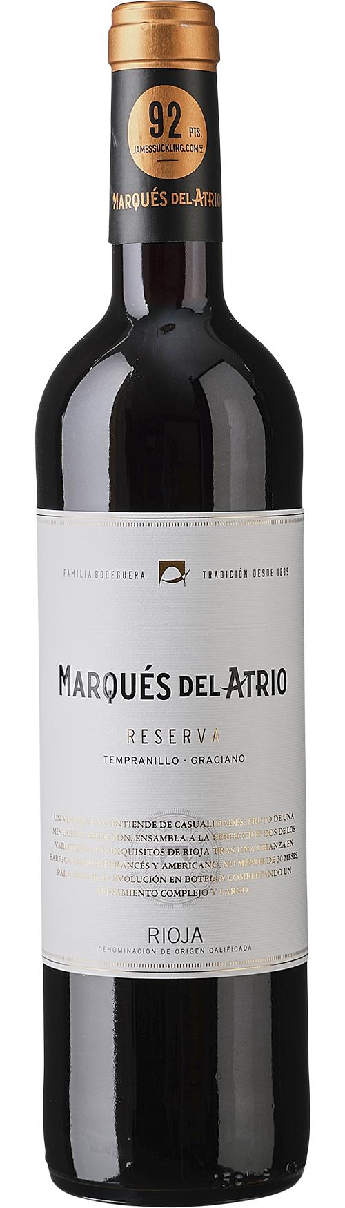 Marqués del Atrio Reserva wine bottle