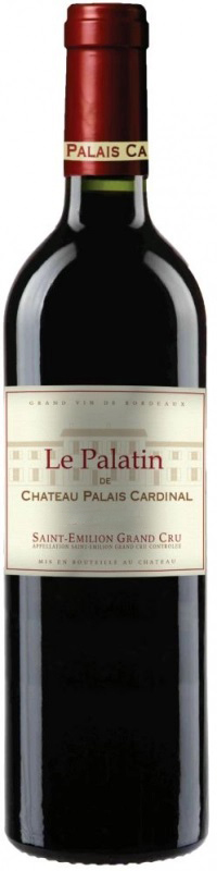 Le Palatin de Chateau Palais Cardinal Saint-Emilion Grand Gru 2018 wine bottle