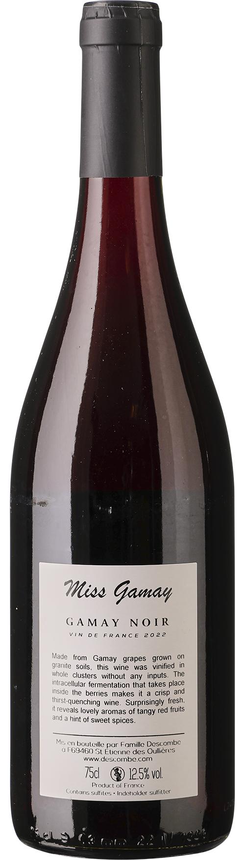 Château Pougelon Miss Gamay Noir Vin de France wine bottle