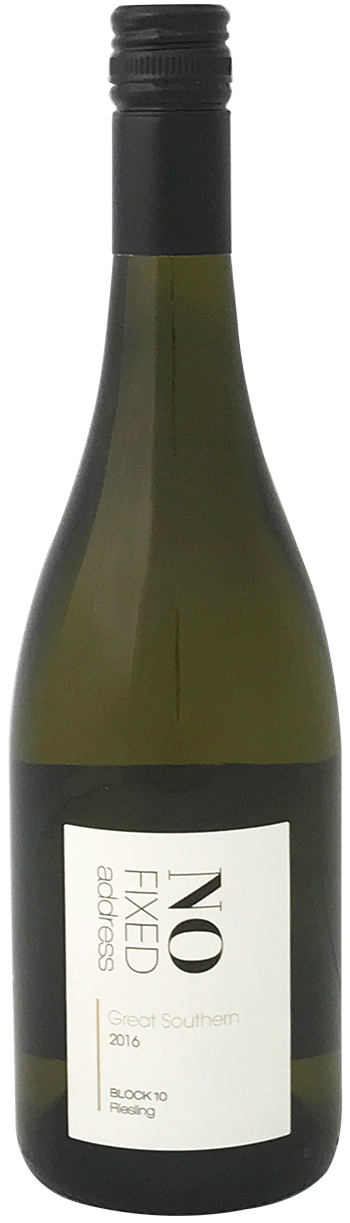 No Fixed Address Riesling 2016 Great Southern wine bottle