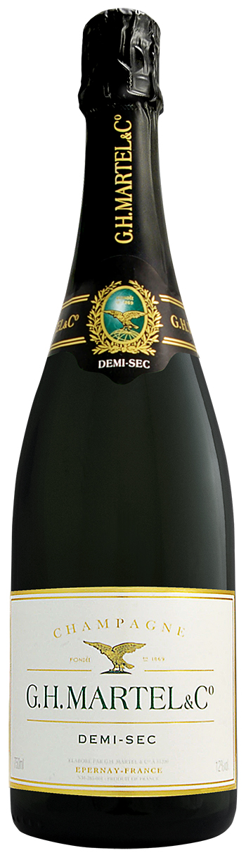 G.H. Martel Champagne Demi Sec wine bottle