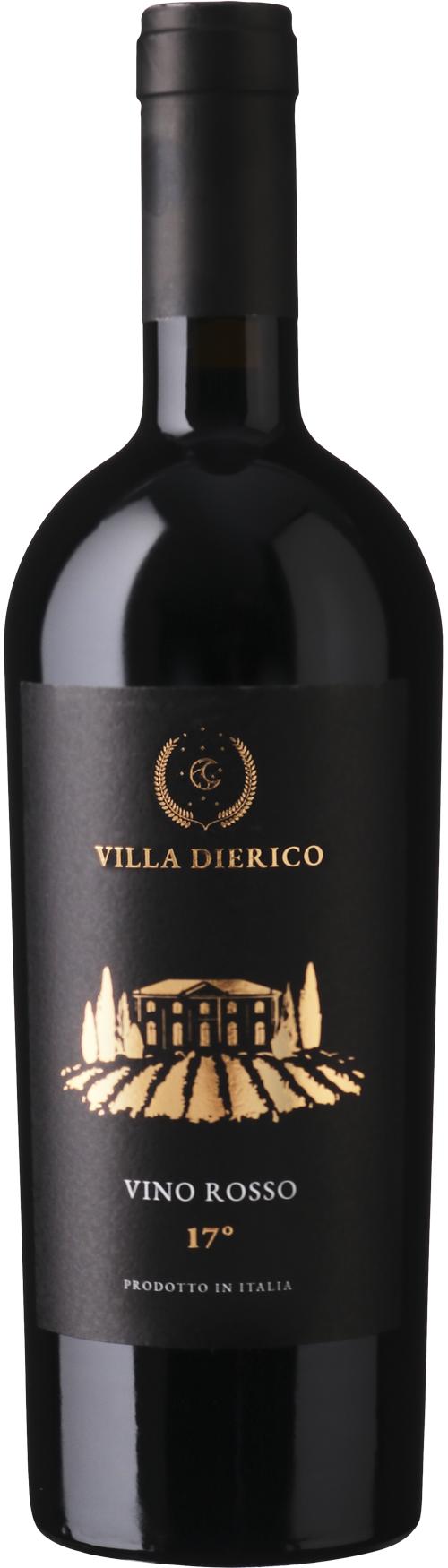 Villa Dierico Vino Rosso Puglia 17% vol. wine bottle