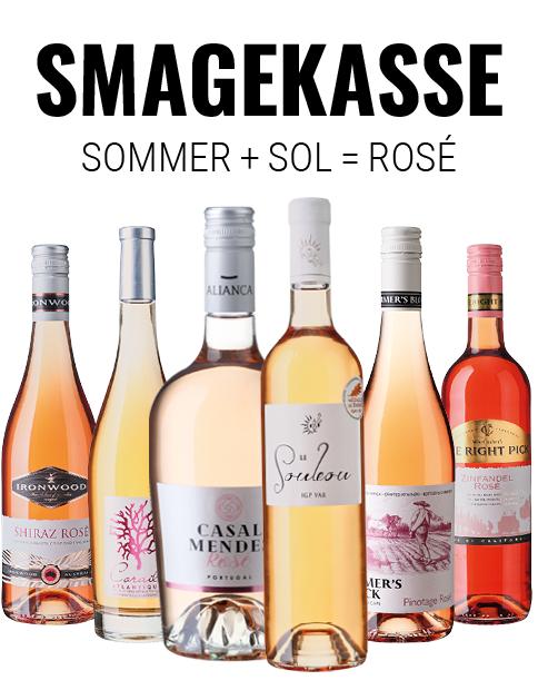 Sommer + sol = rosé smagekasse wine bottle