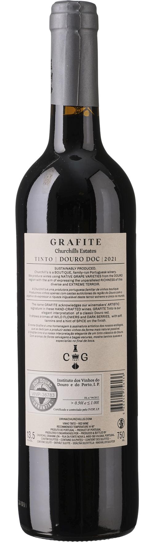Churchill's Grafite Tinto wine bottle