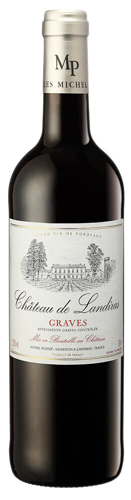Chateau de Landiras 2014 Graves Rouge wine bottle