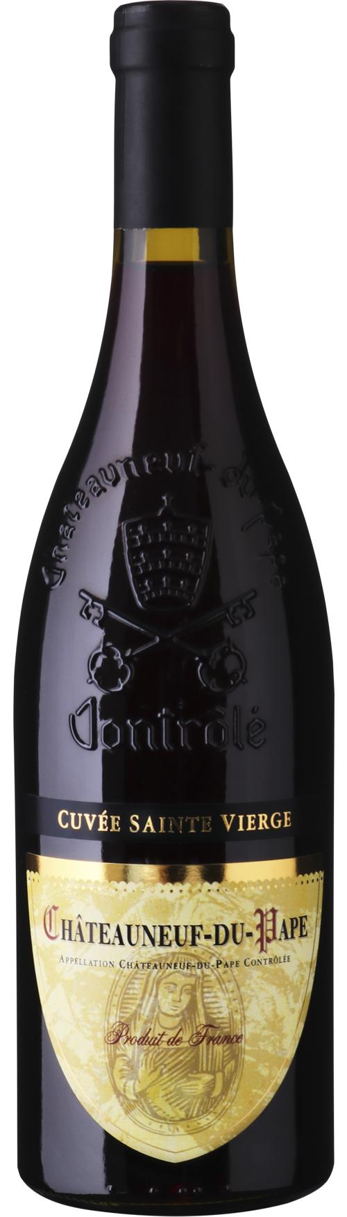 Châteauneuf du Pape Cuvée Sainte Vierge wine bottle