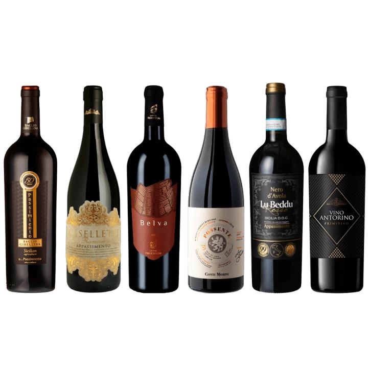 Italiensk Guldvinder Smagekasse wine bottle