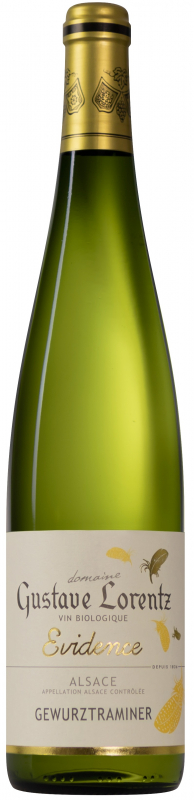 Gustave Lorentz Gewurztraminer Evidence 2018 ØKO wine bottle