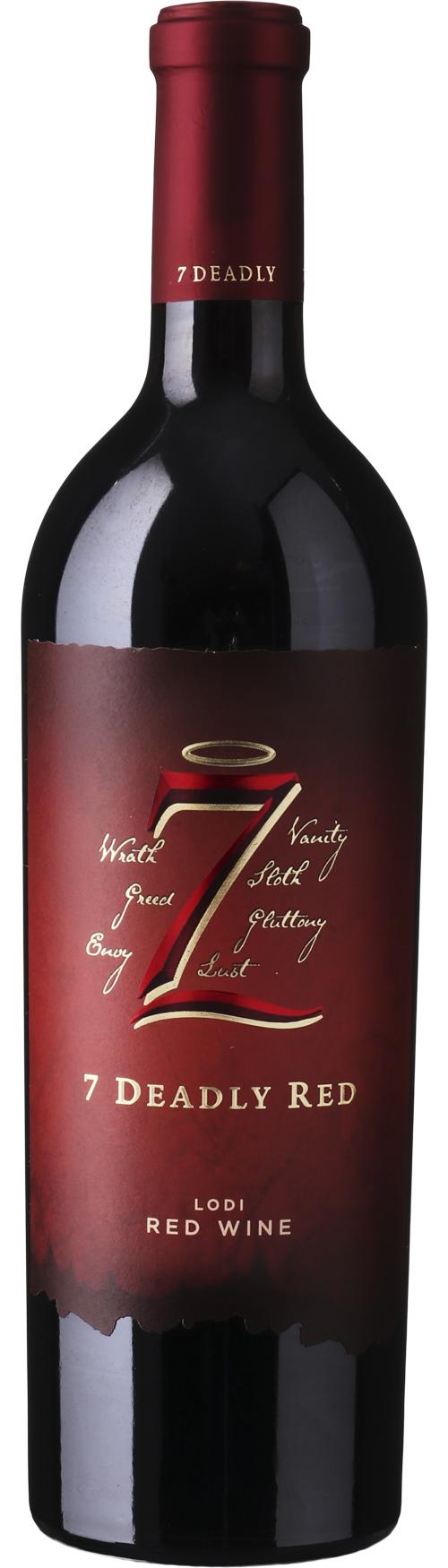 7 Deadly Red Blend wine bottle