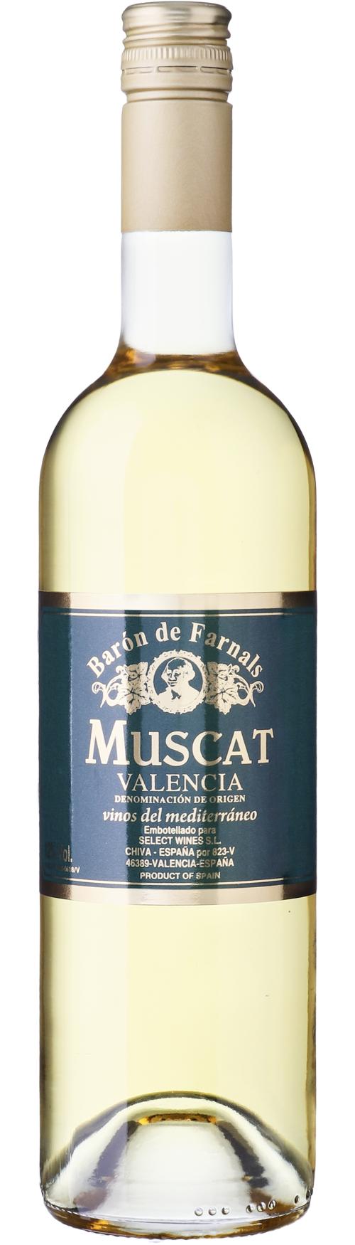 Muscat, Baron De Farnals D.O. Valencia wine bottle