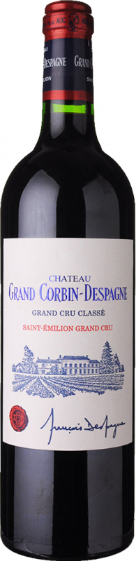 Château Grand Corbin-Despagne Saint-Émilion Grand Cru Classé 2020 ØKO i trækasse wine bottle