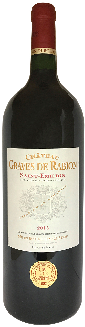 Chateau Graves de Rabion 2015 Magnum wine bottle