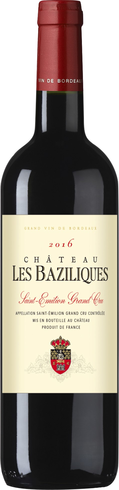 Château Les Baziliques Saint-Émilion Grand Cru 2016 wine bottle
