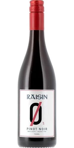 Raisin, Alcohol Free Pinot Noir wine bottle