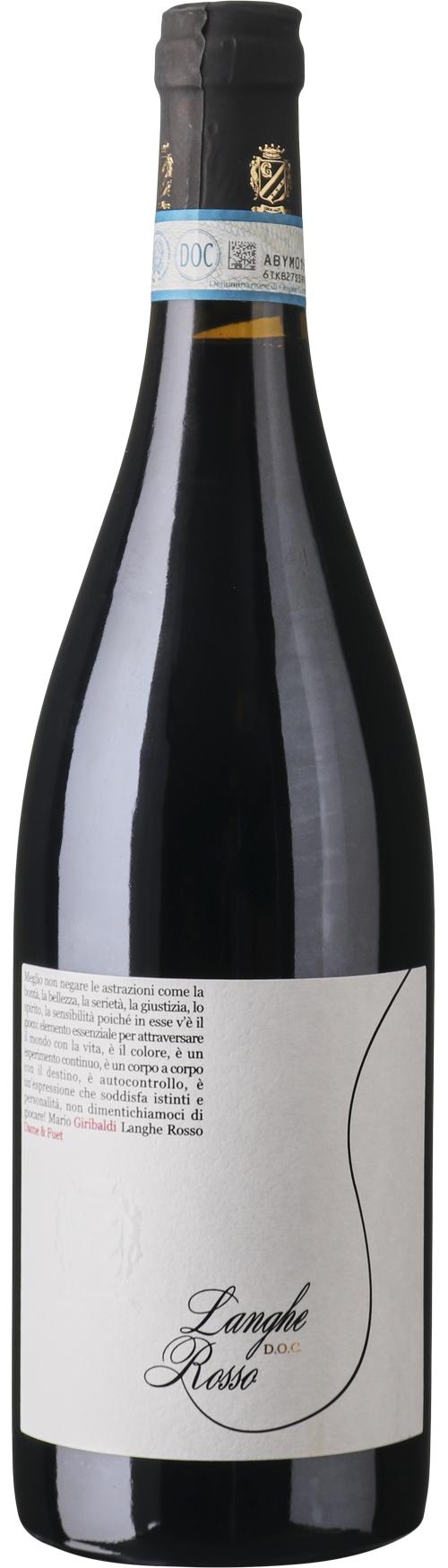 Azienda Agricola Mario Giribaldi Langhe Rosso DOC økologisk wine bottle