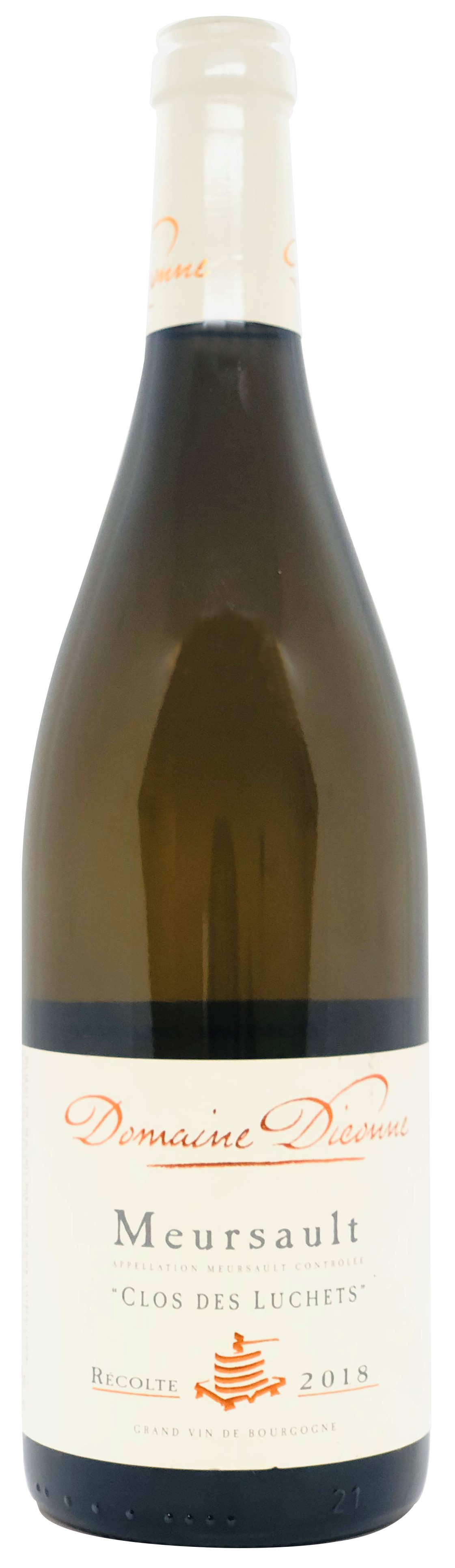 Domaine Diconne Meursault clos des luchets 2018 wine bottle