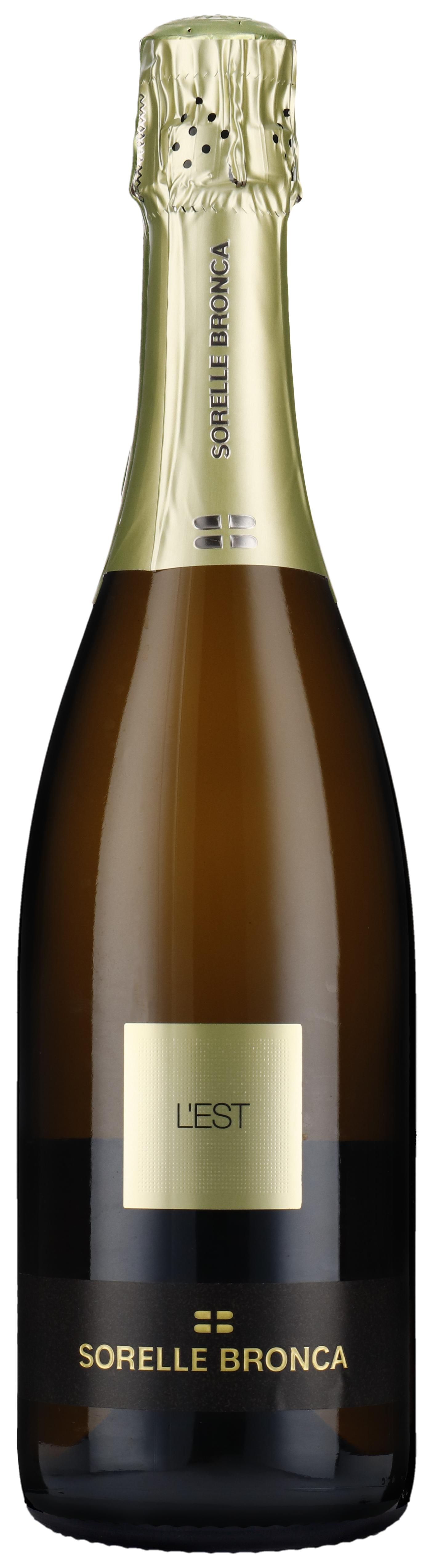 Prosecco di Valdobbiadene L'Est Brut wine bottle