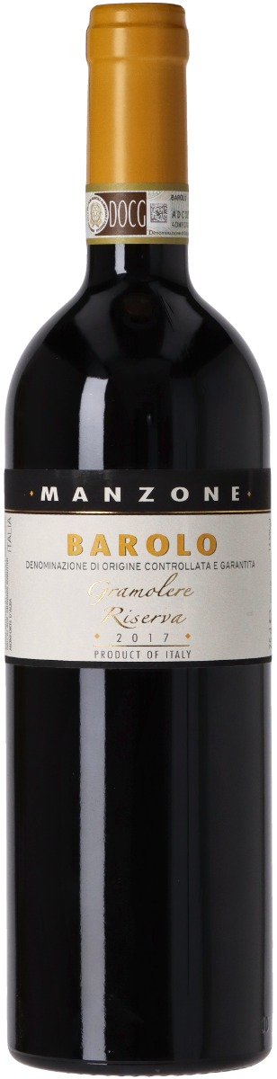 Manzone Barolo DOCG Gramolere Riserva 2017 i trækasse wine bottle