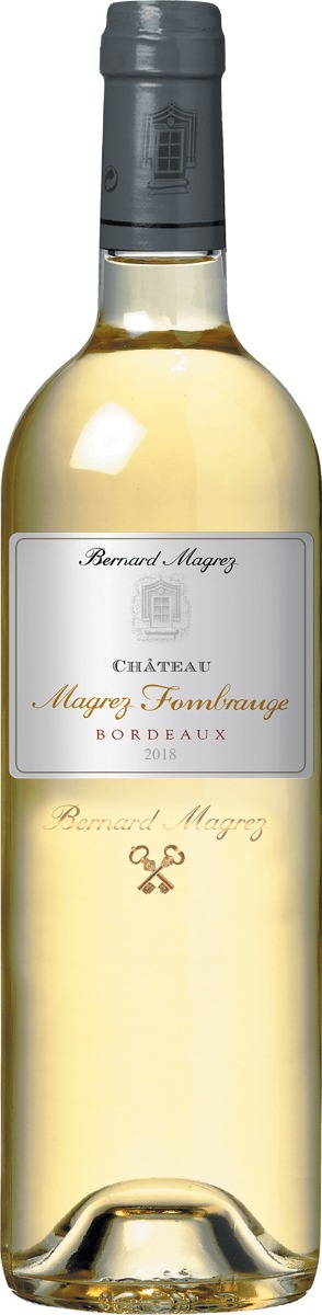 Chateau Magrez Fombrauge Blanc Bordeaux 2018 wine bottle