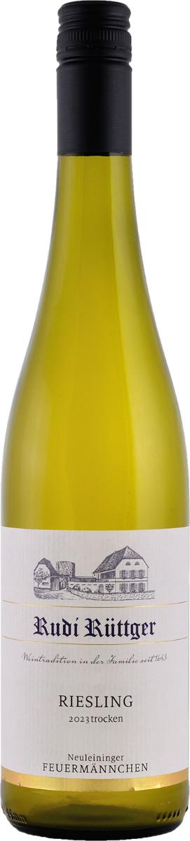 Rudi Rüttger Neuleininger Feuermännchen Riesling trocken Pfalz 2023 wine bottle