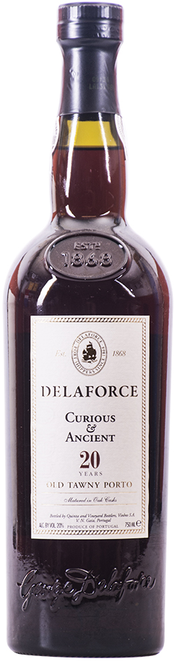 Delaforce Curious & Ancient 20 Years Old Tawny Port wine bottle