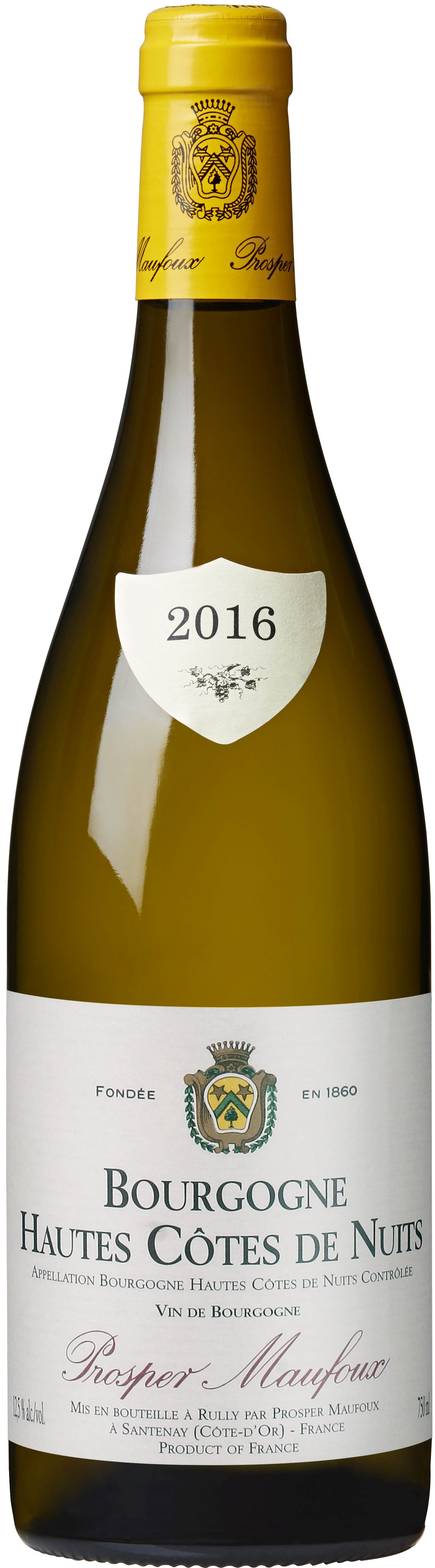 Prosper Maufoux Bourgogne-Hautes Cotes de Nuits Blanc 2016 wine bottle