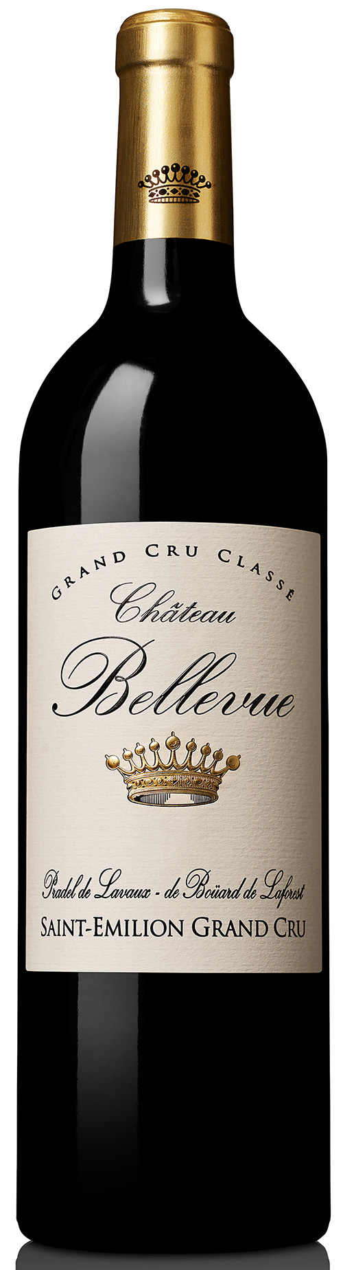 Chateau Bellevue St. Emilion Grand Cru Classe 2021 i trækasse wine bottle