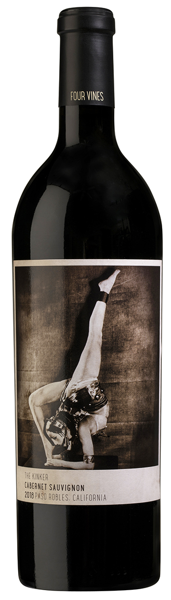 Four Vines Kinker Cabernet Sauvignon 2018 wine bottle