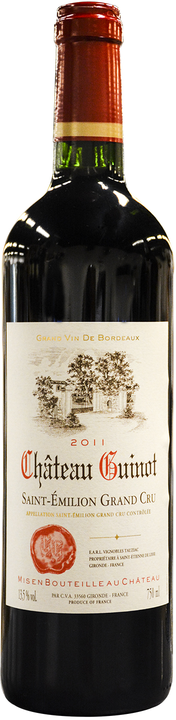 Chateau Guinot 2011 Saint Emilion Grand Cru wine bottle