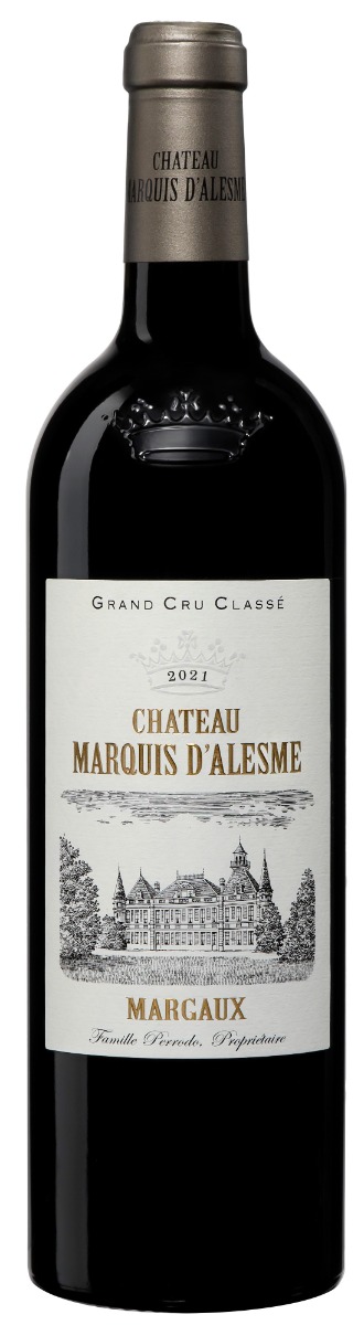 Chateau Marquis d'Alesme Margaux 3. Cru Classé 2021 i trækasse wine bottle
