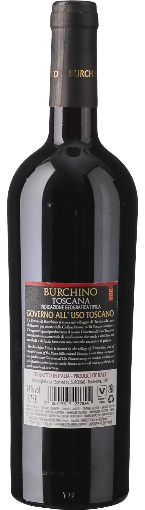 Tenuta di Burchino, Terricciola, Toscana IGT Governo wine bottle