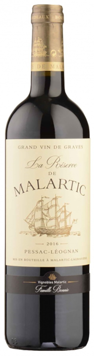 Château Malartic-Lagravière La Réserve de Malartic Pessac-Léognan 2016 wine bottle